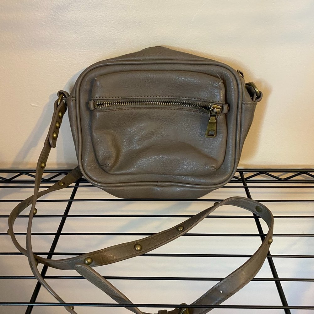 Tan/ grey cross body